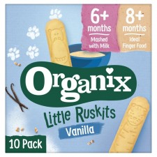 Organix Little Ruskits Vanilla Biscuits 10 Pack