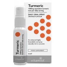 Vitamist Turmeric 1500mg Daily Oral Spray Orange Flavour 27ml