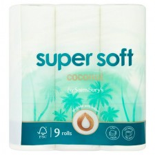 Sainsburys Super Soft Toilet Tissue Coconut 9 Rolls