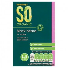 Sainsburys So Organic Black Beans in Water 380g Carton