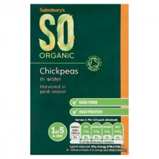 Sainsburys So Organic Chickpeas in Water 380g Carton