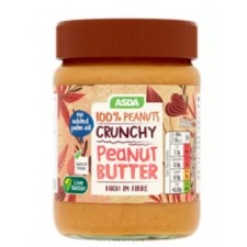 Asda 100% Peanuts Crunchy Peanut Butter 340g