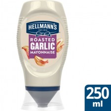 Hellmanns Garlic Squeezy Mayonnaise 250ml