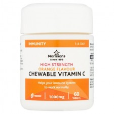 Morrisons High Strength Orange Flavour Chewable Vitamin C 60 per pack
