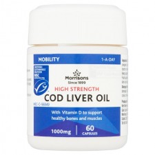 Morrisons High Strength Cod Liver Oil 60 per pack