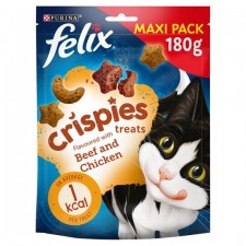 Felix Crispies Cat Treats Beef and Chicken 180g