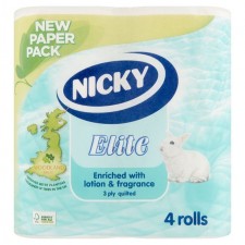 Nicky Elite 3 Ply Quilted Toilet Tissue 4 per pack