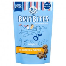 Brit Bites Natural Baked Dog Treats With Chicken and Pumpkin 175g