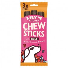 Lilys Kitchen Dog Chew Sticks With Beef 120g