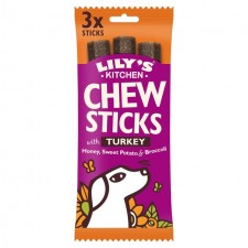 Lilys Kitchen Chew Sticks with Turkey for Dogs 120g