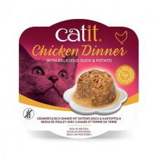 Catit Chicken Dinner with Duck and Potato Wet Cat Food 80g