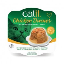 Catit Chicken Dinner with Salmon and Carrot Wet Cat Food 80g