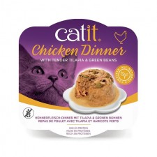 Catit Chicken Dinner with Tilapia and Green Beans Wet Cat Food 80g