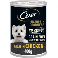 Cesar Natural Goodness Adult Wet Dog Food Tin Chicken and Vegetable in Loaf 400g
