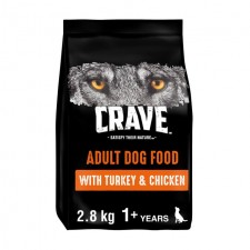 Crave Natural Grain Free Dry Dog Food with Turkey and Chicken 2.8kg