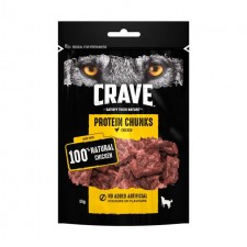Crave Natural Grain Free Protein Chunks Adult Dog Treat Chicken 55g