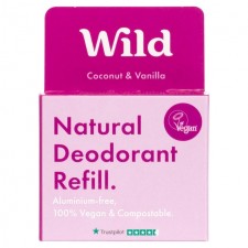 Wild Natural Deodorant Coconut and Vanilla Refill 40g