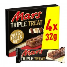 Mars Triple Treat Fruit Nut and Chocolate Bar 4 x 32g