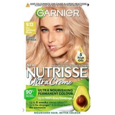 Garnier Nutrisse Creme Blonde Hair Dye Permanent 9.12 Very Light Pearly Blonde
