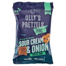 Ollys Pretzel Thins Sour Cream and Onion 140g
