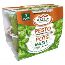 Sacla Classic Basil Pesto Pots 2 x 90g
