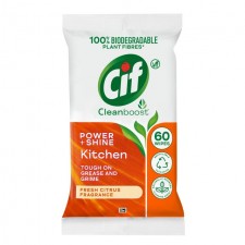 Cif Kitchen Cleaning Biodegradable Wipes Fresh Citrus 60 per pack