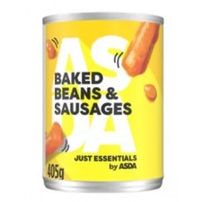 Asda Just Essentials Baked Beans and Sausages 405g