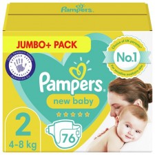 Pampers New Baby Nappies Size 2 Jumbo Pack 76 per pack