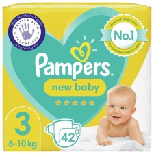 Pampers New Baby Nappies Size 3 x 42 per pack