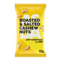 Asda Just Essentials Roasted and Salted Cashew Nuts 125g