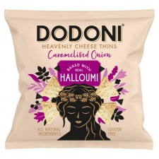 Dodoni Cheese Thins Halloumi and Caramelised Onion 80g