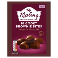 Mr Kipling Double Chocolate Brownie Bites 10 Pack 192g