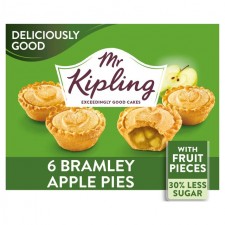 Mr Kipling 30% Less Sugar Bramley Apple Pies 6 pack