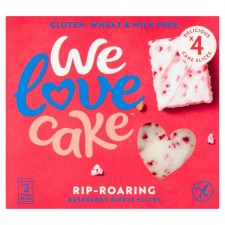 We Love Cake Raspberry Ripple Cake Slices 4 Pack 150g