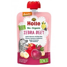 Holle Organic 6 Months Apple and Banana with Beetroot 12 x 100g Pouch