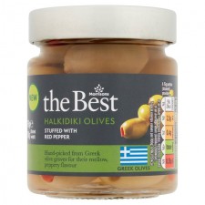 Morrisons The Best Halkidiki Olives Stuffed With Pimiento 195g