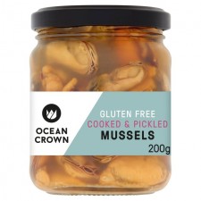 Ocean Crown Gluten Free Cooked and Pickled Mussels 200g
