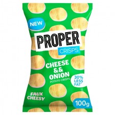 Proper Crisps Cheese and Onion Sharing 100g