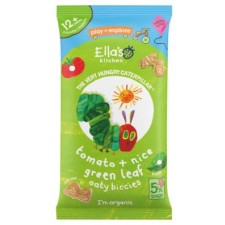 Ellas Kitchen Tomato and Green Leaf Oaty Biccies 12+ Months 5 x 20g