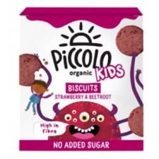 Piccolo Organic Kids Biscuits Strawberry and Beetroot 100g