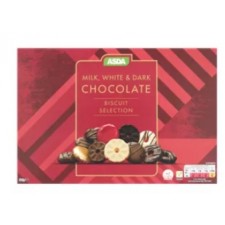 Asda Milk White and Dark Chocolate Biscuit Selection 450g