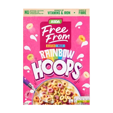 Asda Free From Rainbow Hoops Cereal 300g