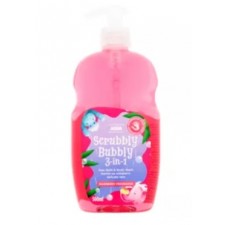 Asda Scrubbly Bubbly 3 in 1 Raspberry Hair Bath and Body Wash 500ml