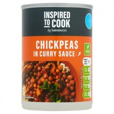 Sainsburys Inspired to Cook Chickpeas in Curry Sauce 400g