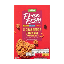 Asda Free From 8 Cranberry and Orange Oaty Cookies 150g