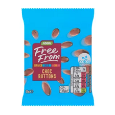 Asda Free From Choc Buttons 25g