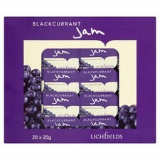 Lichfields Blackcurrant Jam Individual Portions 20x20g