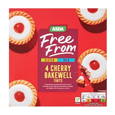 Asda Free From 4 Cherry Bakewells Cakes 190g