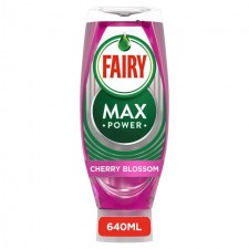 Fairy Max Power Cherry Blossom Washing Up Liquid 640ml
