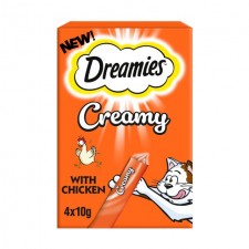 Dreamies Creamy No Sugar Cat Treats With Chicken 40g